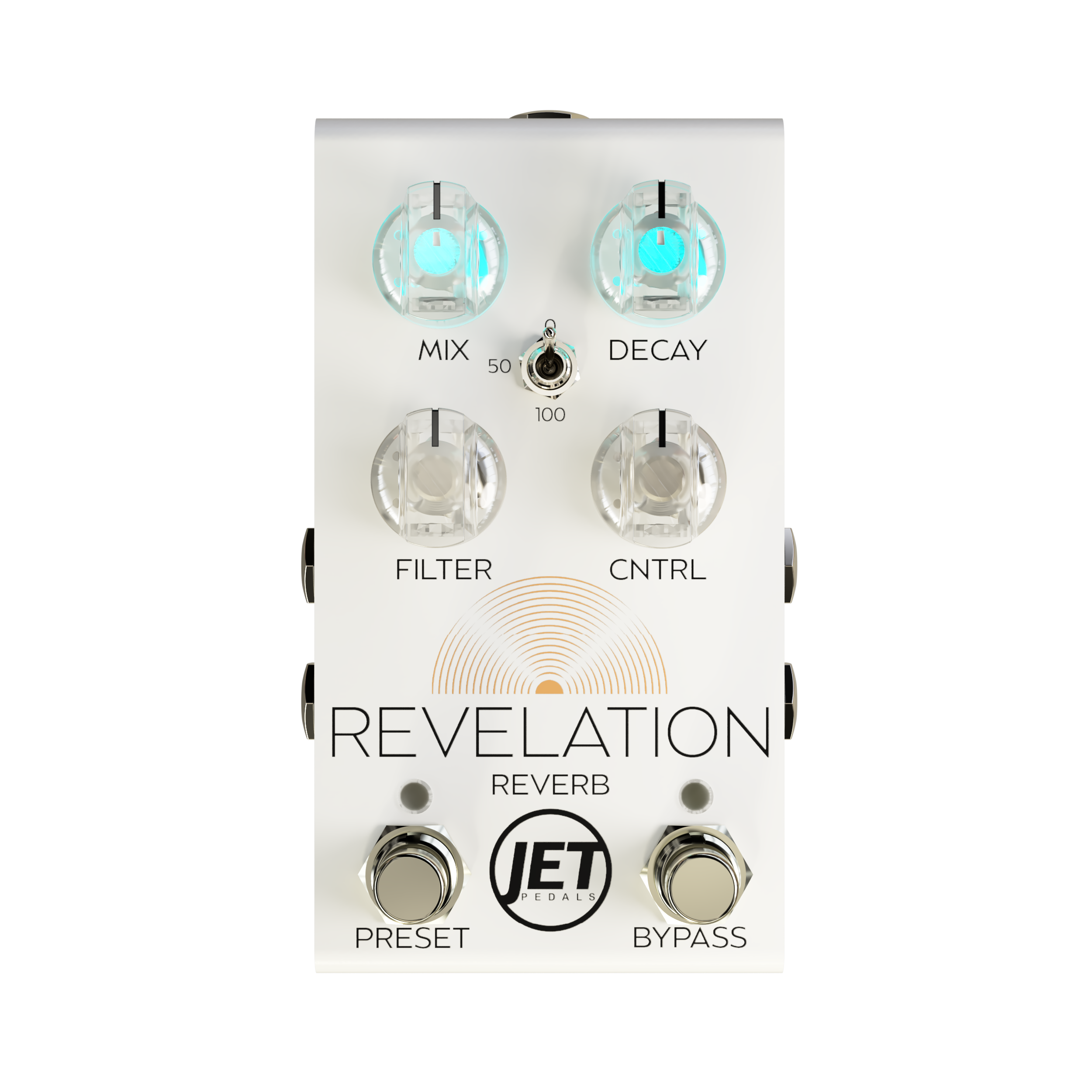 best reverse reverb pedal Jet Revelation Reverb V2.0 MIDI White